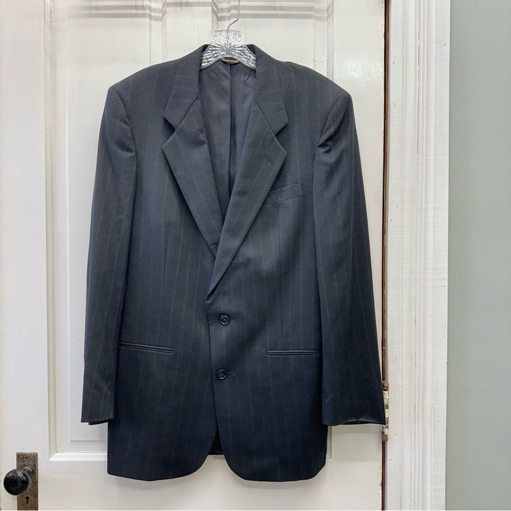 Christian Dior black suit sport coat‎ pinstripe blazer men’s
